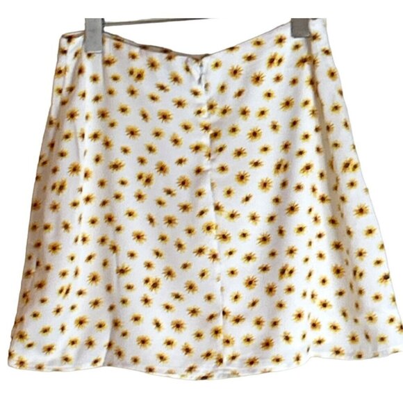 WeWoreWhat Mini Slip Skirt Ditsy Daisies Ivory Skirt Mini Size Small - Picture 4 of 7